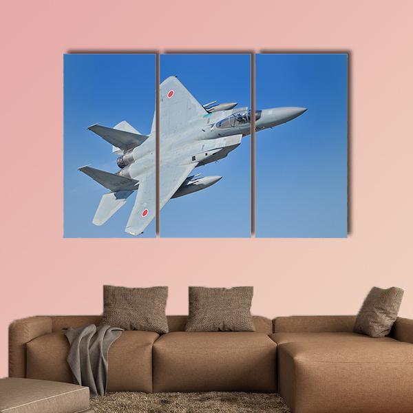 F-15 Eagle Fighter Canvas Wall Art-3 Horizontal-Gallery Wrap-37" x 24"-Tiaracle