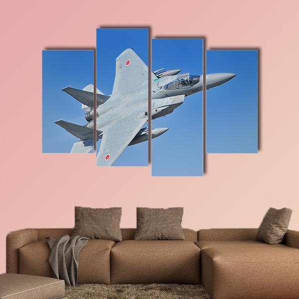 F-15 Eagle Fighter Canvas Wall Art-4 Pop-Gallery Wrap-50" x 32"-Tiaracle
