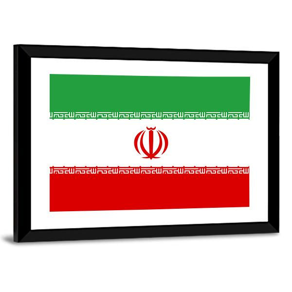 Iran Flag Canvas Wall Art-3 Horizontal-Gallery Wrap-25" x 16"-Tiaracle