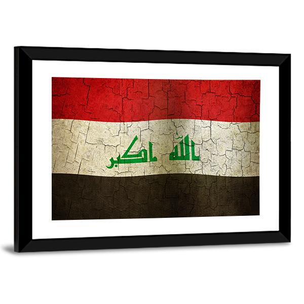 Iraq Flag Canvas Wall Art-5 Horizontal-Gallery Wrap-22" x 12"-Tiaracle