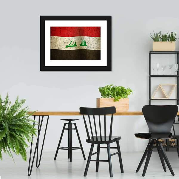 Iraq Flag Canvas Wall Art-5 Horizontal-Gallery Wrap-22" x 12"-Tiaracle