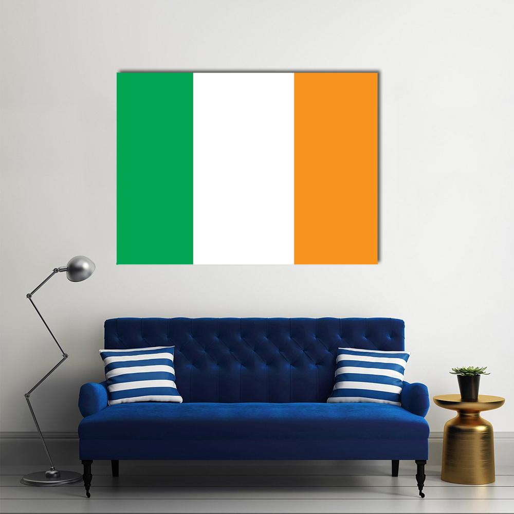 Ireland Flag Canvas Wall Art-1 Piece-Gallery Wrap-36" x 24"-Tiaracle