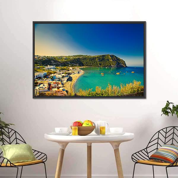 Ischia Island Canvas Wall Art-1 Piece-Floating Frame-24" x 16"-Tiaracle