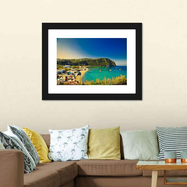 Ischia Island Canvas Wall Art-1 Piece-Framed Print-20" x 16"-Tiaracle