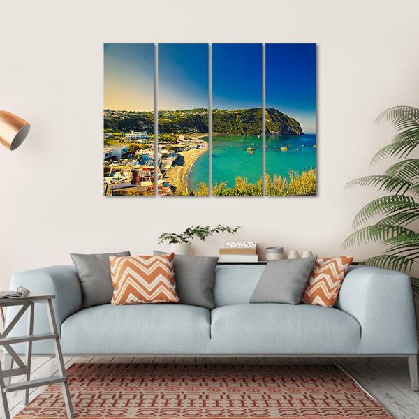 Ischia Island Canvas Wall Art-4 Horizontal-Gallery Wrap-34" x 24"-Tiaracle