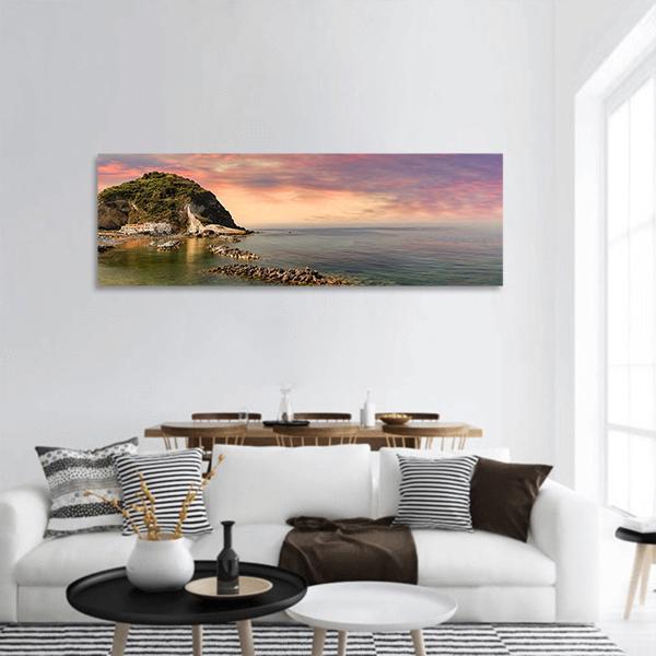 Ischia Island Italy Panoramic Canvas Wall Art-3 Piece-25" x 08"-Tiaracle