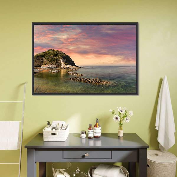 Ischia Island Italy Canvas Wall Art-1 Piece-Floating Frame-24" x 16"-Tiaracle