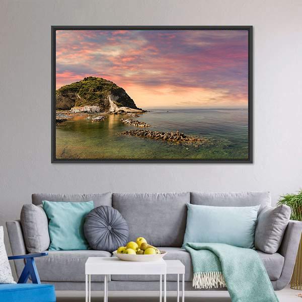 Ischia Island Italy Canvas Wall Art-3 Horizontal-Gallery Wrap-25" x 16"-Tiaracle