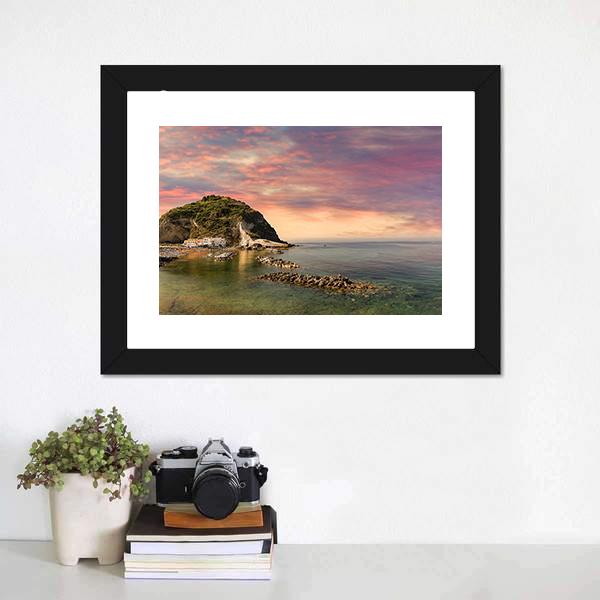 Ischia Island Italy Canvas Wall Art-1 Piece-Framed Print-20" x 16"-Tiaracle