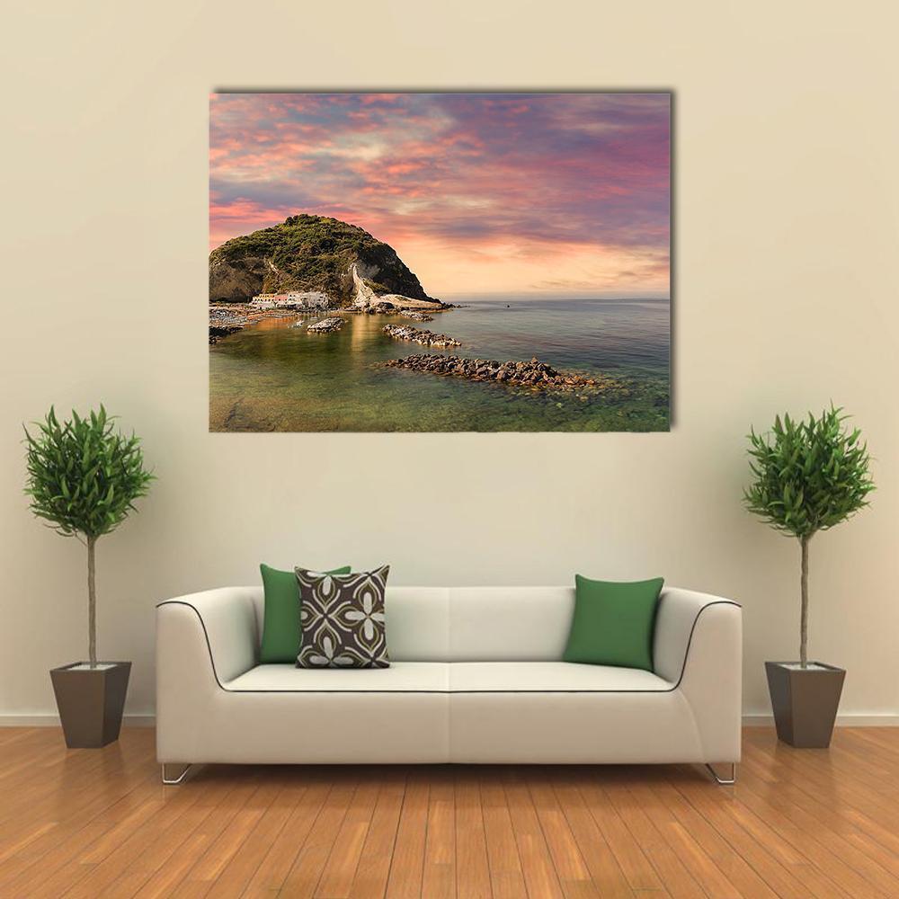 Ischia Island Italy Canvas Wall Art-1 Piece-Gallery Wrap-48" x 32"-Tiaracle