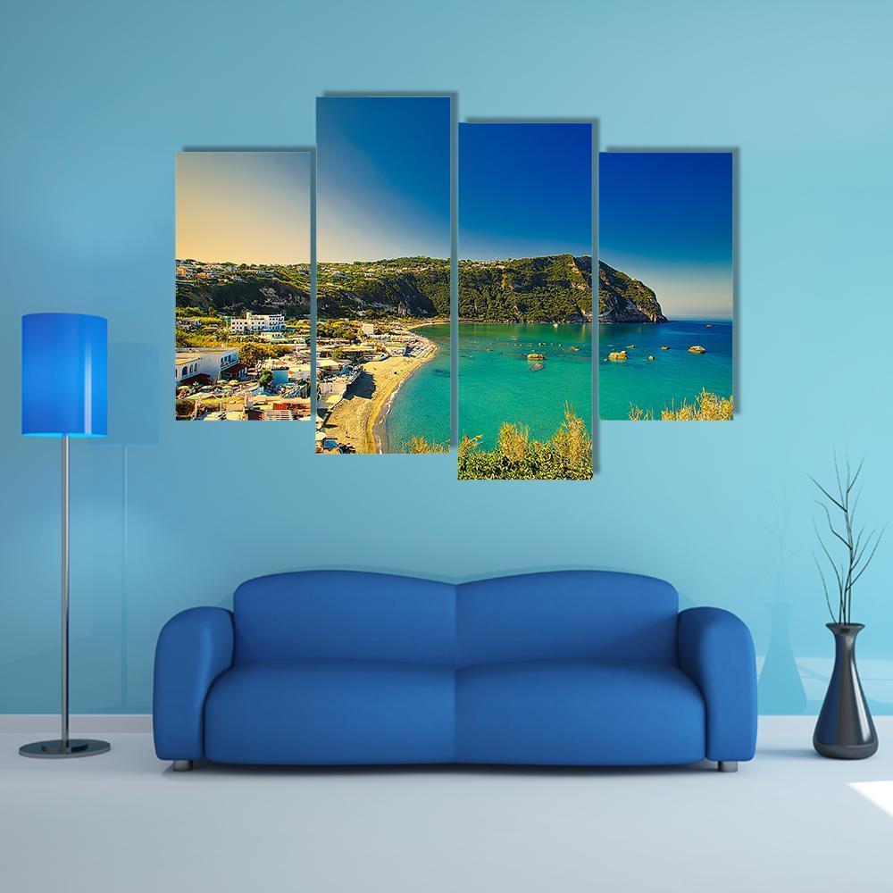 Ischia Island Canvas Wall Art-4 Pop-Gallery Wrap-50" x 32"-Tiaracle