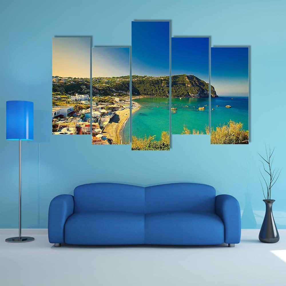 Ischia Island Canvas Wall Art-5 Pop-Gallery Wrap-47" x 32"-Tiaracle