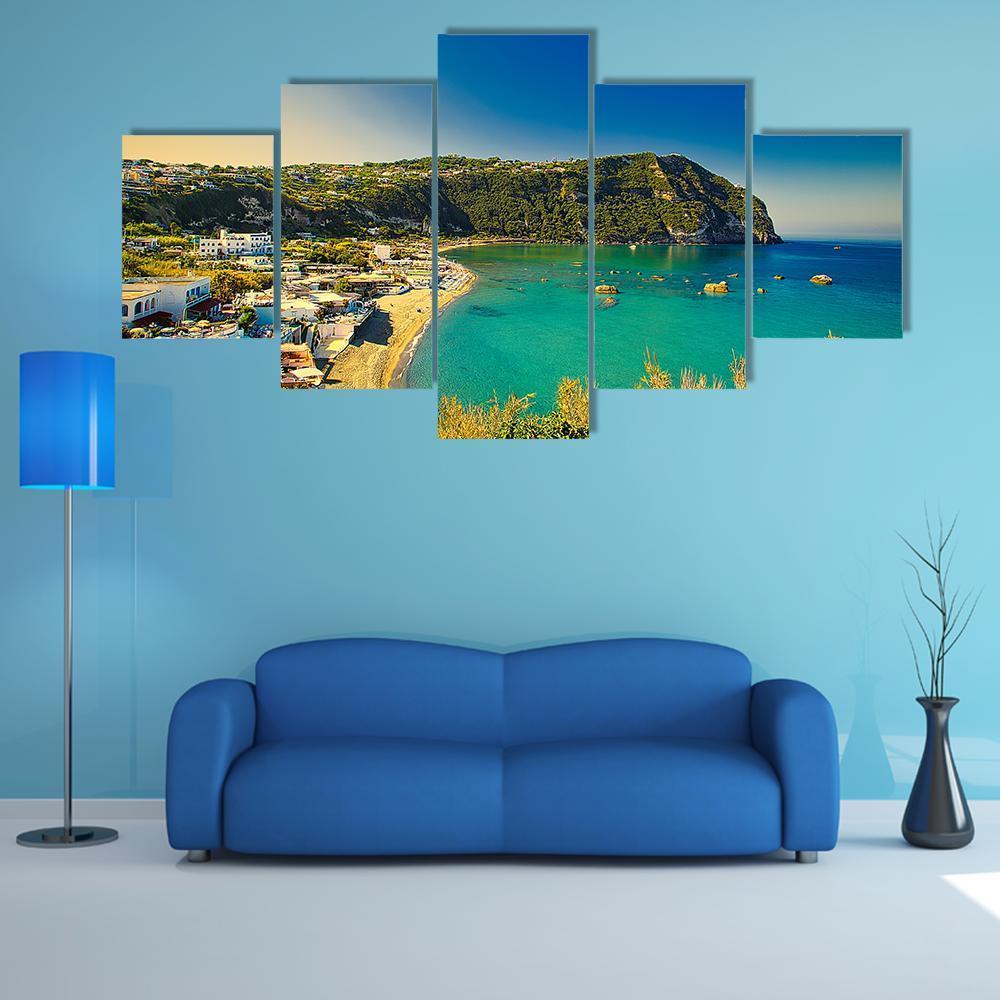 Ischia Island Canvas Wall Art-5 Star-Gallery Wrap-62" x 32"-Tiaracle
