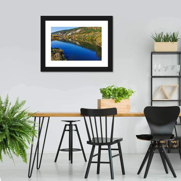 Iskar River In Autumn Canvas Wall Art-3 Horizontal-Gallery Wrap-25" x 16"-Tiaracle