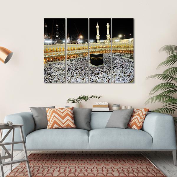 Islamic Holy Place Canvas Wall Art-4 Horizontal-Gallery Wrap-34" x 24"-Tiaracle