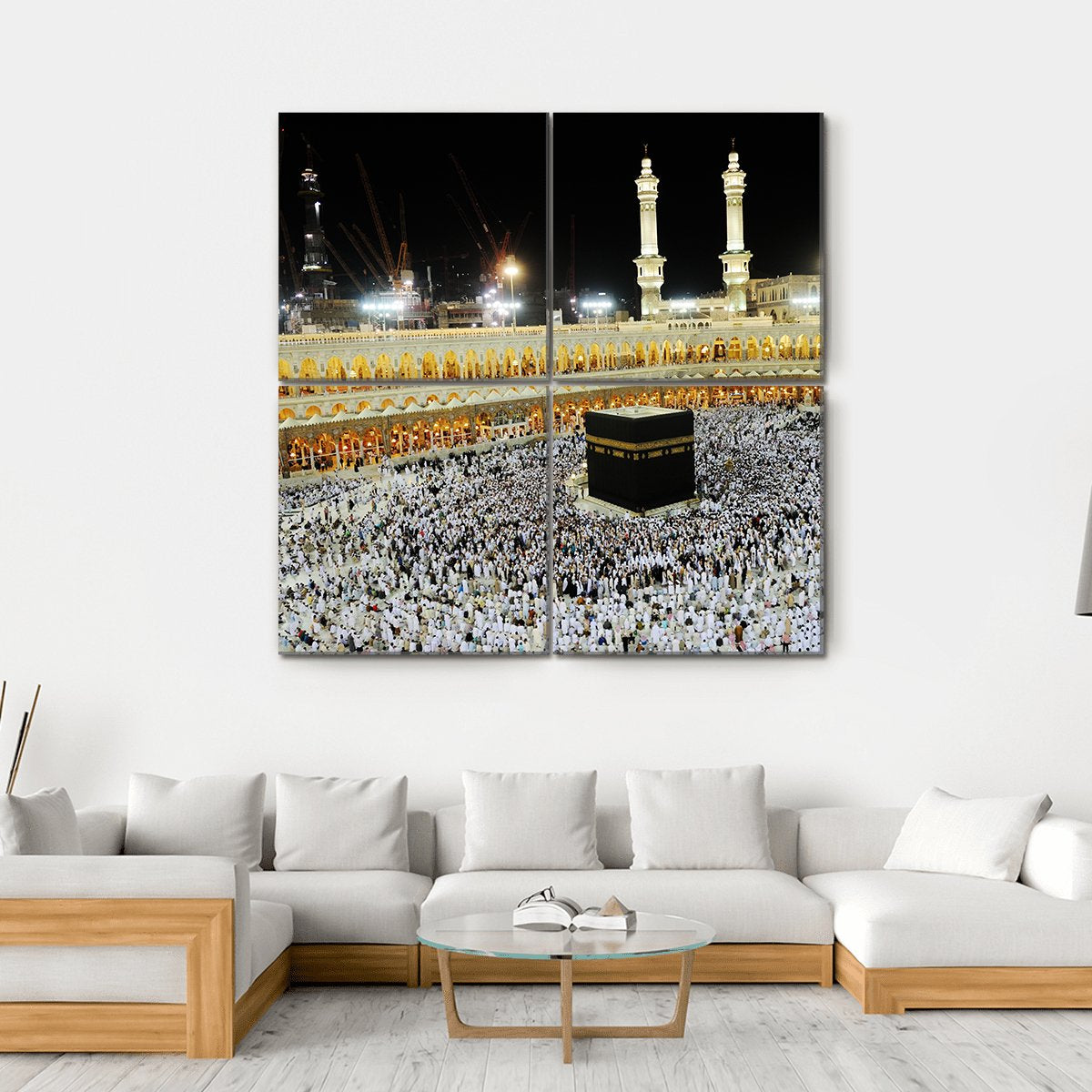 Islamic Holy Place Canvas Wall Art-4 Square-Gallery Wrap-17" x 17"-Tiaracle
