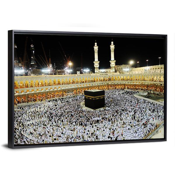 Islamic Holy Place Canvas Wall Art-3 Horizontal-Gallery Wrap-25" x 16"-Tiaracle
