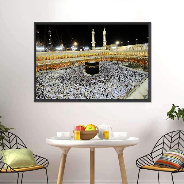 Islamic Holy Place Canvas Wall Art-3 Horizontal-Gallery Wrap-25" x 16"-Tiaracle