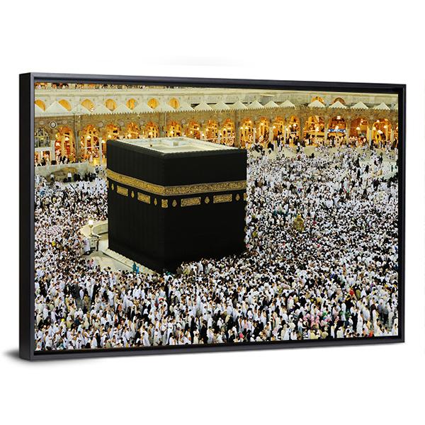 Islamic Holy Place In Mecca Canvas Wall Art-3 Horizontal-Gallery Wrap-25" x 16"-Tiaracle