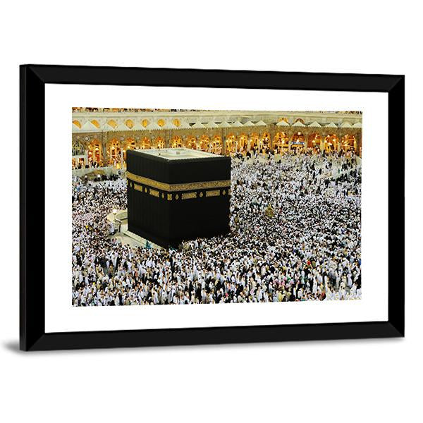 Islamic Holy Place In Mecca Canvas Wall Art-3 Horizontal-Gallery Wrap-25" x 16"-Tiaracle