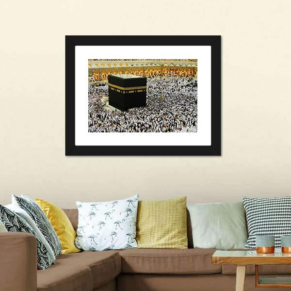 Islamic Holy Place In Mecca Canvas Wall Art-3 Horizontal-Gallery Wrap-25" x 16"-Tiaracle