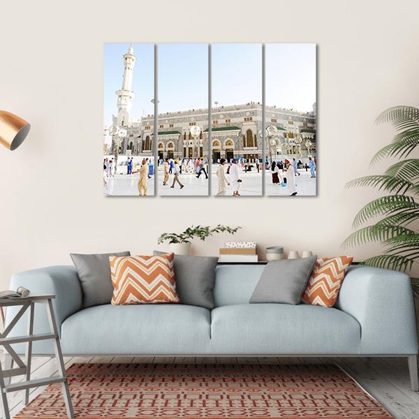 Islamic Holy Place Mecca Canvas Wall Art-4 Horizontal-Gallery Wrap-34" x 24"-Tiaracle
