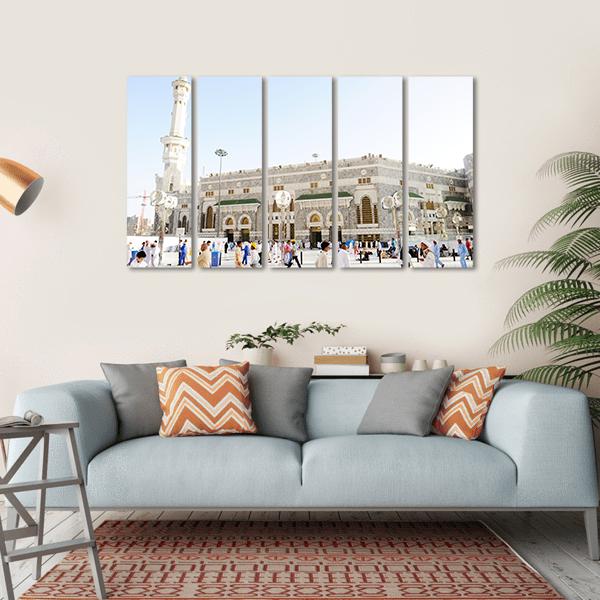 Islamic Holy Place Mecca Canvas Wall Art-5 Horizontal-Gallery Wrap-22" x 12"-Tiaracle