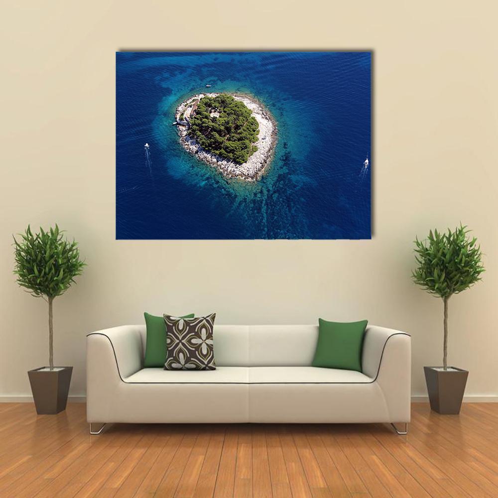 Island Galesnik From Air Canvas Wall Art-1 Piece-Gallery Wrap-36" x 24"-Tiaracle