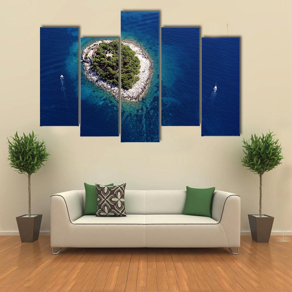 Island Galesnik From Air Canvas Wall Art-5 Pop-Gallery Wrap-47" x 32"-Tiaracle