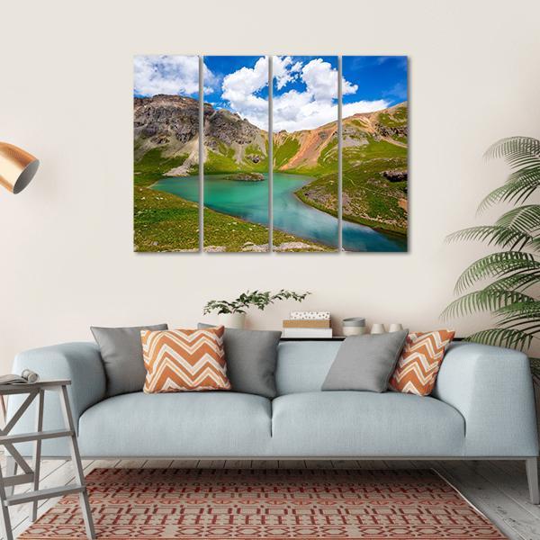 Lake In San Juan Mountains Canvas Wall Art-1 Piece-Gallery Wrap-36" x 24"-Tiaracle