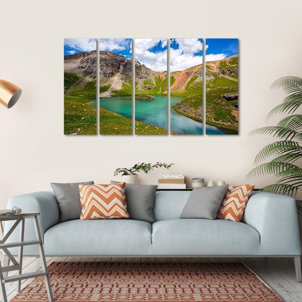 Lake In San Juan Mountains Canvas Wall Art-5 Horizontal-Gallery Wrap-22" x 12"-Tiaracle