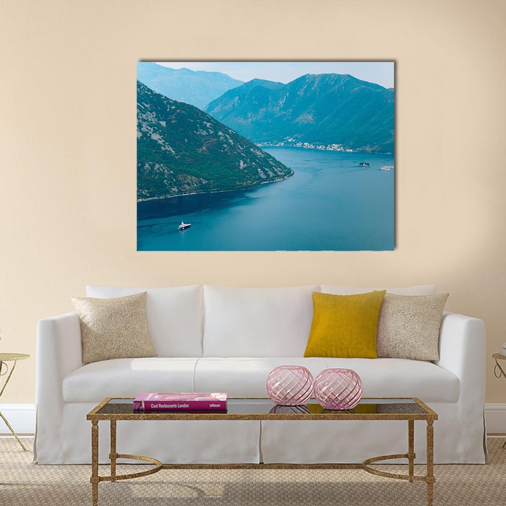 Island Of Gospa Od Skrpela Kotor Bay Canvas Wall Art-1 Piece-Gallery Wrap-48" x 32"-Tiaracle