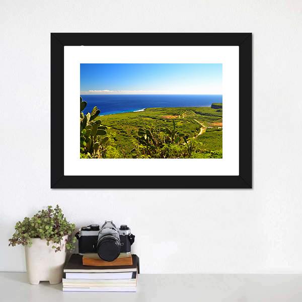 Island Of Saipan Canvas Wall Art-1 Piece-Framed Print-20" x 16"-Tiaracle