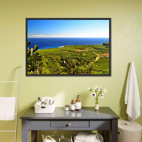 Island Of Saipan Canvas Wall Art-1 Piece-Floating Frame-24" x 16"-Tiaracle