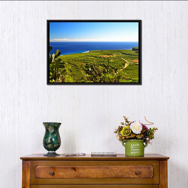 Island Of Saipan Canvas Wall Art-1 Piece-Floating Frame-24" x 16"-Tiaracle