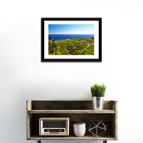 Island Of Saipan Canvas Wall Art-1 Piece-Framed Print-20" x 16"-Tiaracle