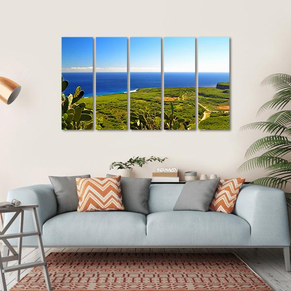 Island Of Saipan Canvas Wall Art-5 Horizontal-Gallery Wrap-22" x 12"-Tiaracle