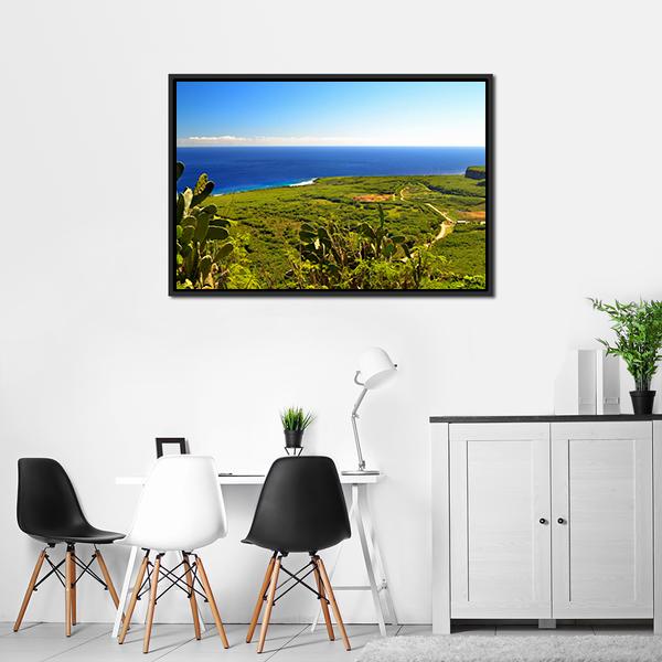 Island Of Saipan Canvas Wall Art-3 Horizontal-Gallery Wrap-25" x 16"-Tiaracle