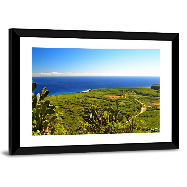 Island Of Saipan Canvas Wall Art-3 Horizontal-Gallery Wrap-25" x 16"-Tiaracle