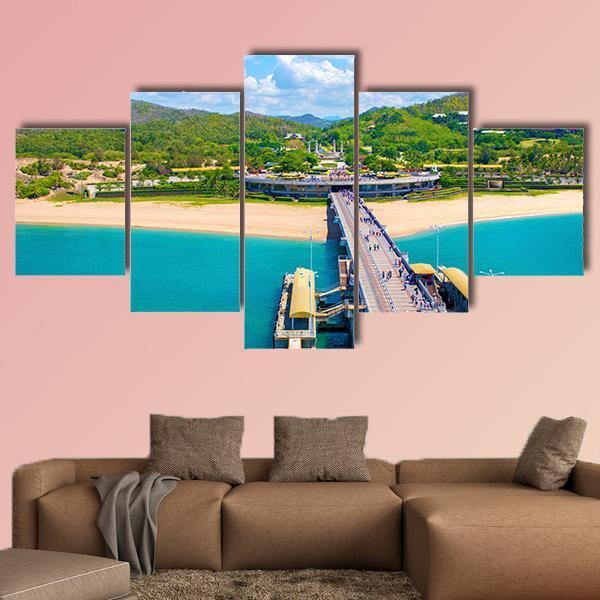 Island Of Sanya China Canvas Wall Art-5 Star-Gallery Wrap-62&quot; x 32&quot;-Tiaracle