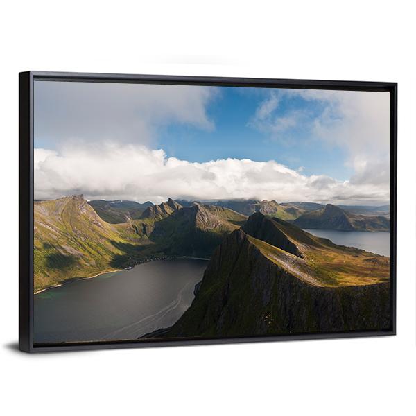 Island Senja In Norway Canvas Wall Art-3 Horizontal-Gallery Wrap-25" x 16"-Tiaracle