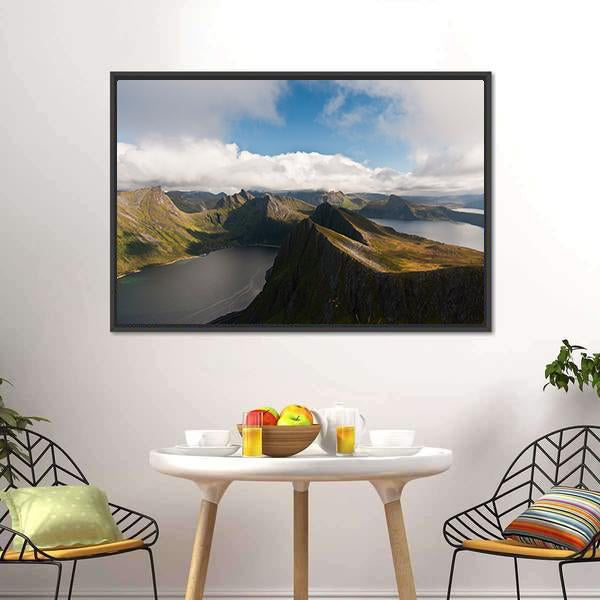 Island Senja In Norway Canvas Wall Art-3 Horizontal-Gallery Wrap-25" x 16"-Tiaracle
