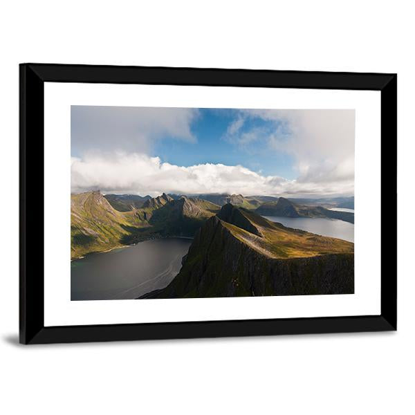 Island Senja In Norway Canvas Wall Art-3 Horizontal-Gallery Wrap-25" x 16"-Tiaracle