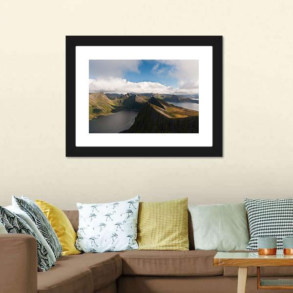 Island Senja In Norway Canvas Wall Art-3 Horizontal-Gallery Wrap-25" x 16"-Tiaracle