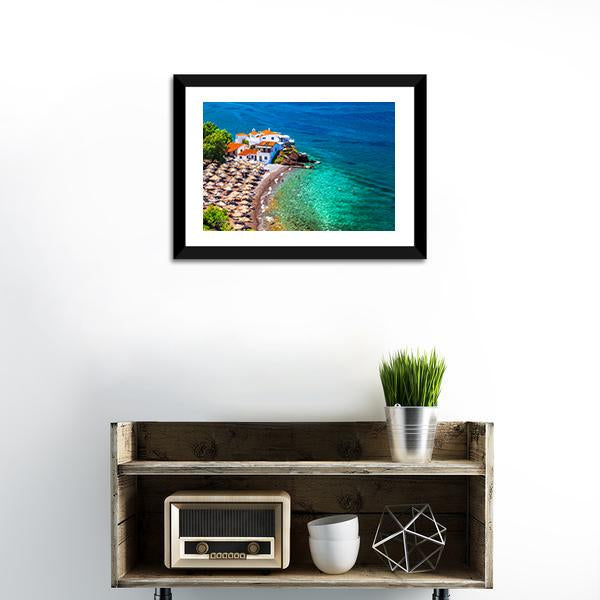 Islands Hydra Greek Canvas Wall Art-1 Piece-Framed Print-20" x 16"-Tiaracle