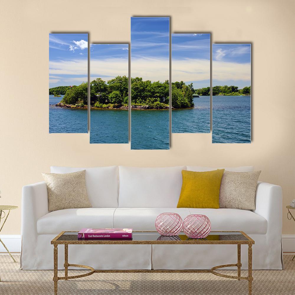 Islands In National Park Ontario Canada Canvas Wall Art-5 Pop-Gallery Wrap-47" x 32"-Tiaracle