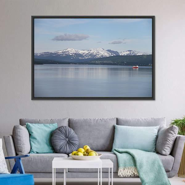 Islands Of Kvaloya &amp; Senja Canvas Wall Art-3 Horizontal-Gallery Wrap-25" x 16"-Tiaracle