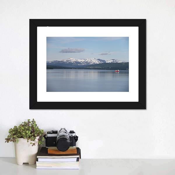 Islands Of Kvaloya &amp; Senja Canvas Wall Art-1 Piece-Framed Print-20" x 16"-Tiaracle