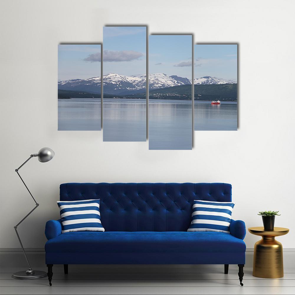 Islands Of Kvaloya & Senja Canvas Wall Art-4 Pop-Gallery Wrap-50" x 32"-Tiaracle
