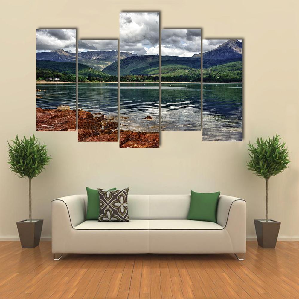 Isle Of Arran In Scotland Canvas Wall Art-5 Pop-Gallery Wrap-47" x 32"-Tiaracle